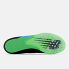 Men's New Balance MD 500 v8. Black/Blue upper. Bottom view.