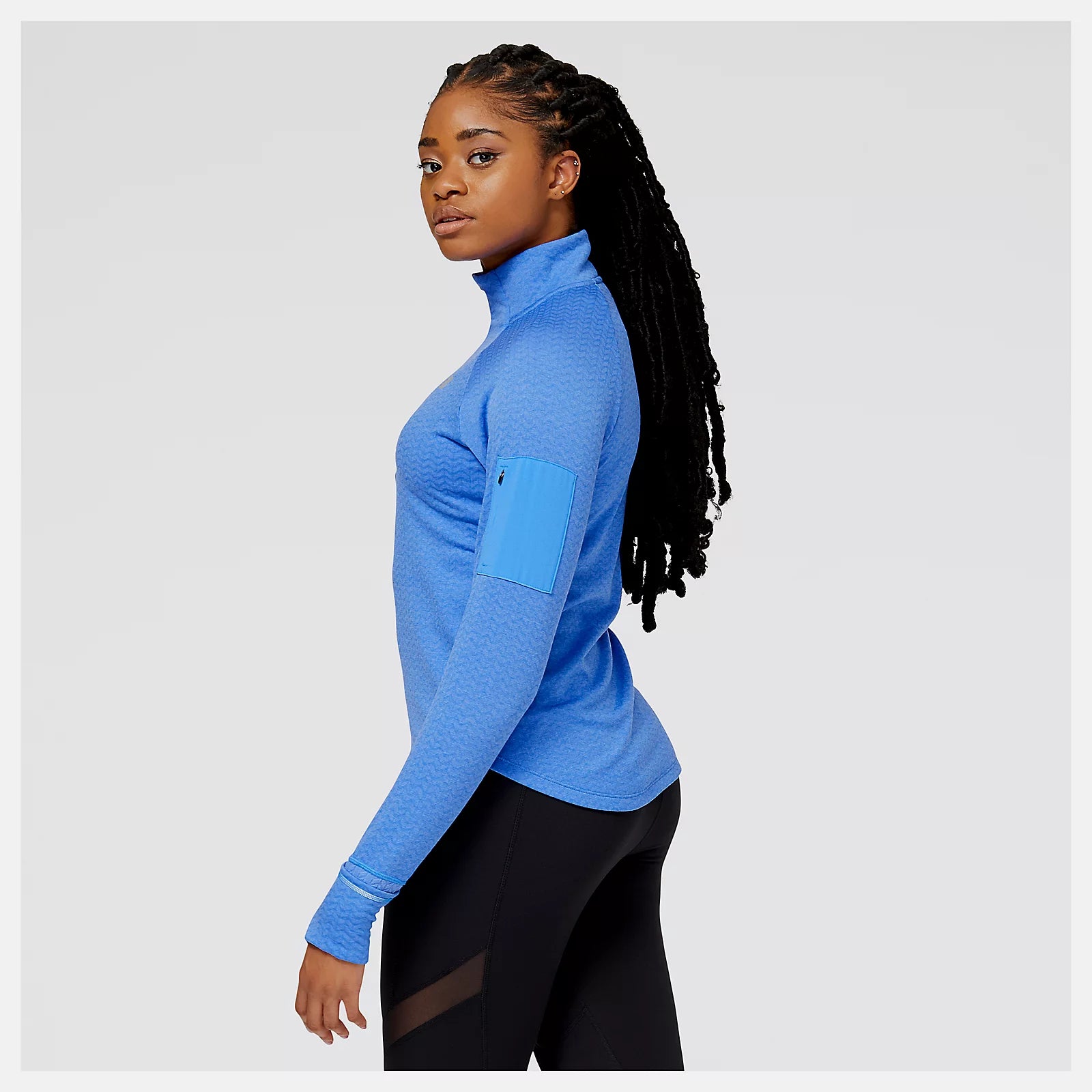 New Balance Heat Grid Half Zip Women s Bright Lapis Heather