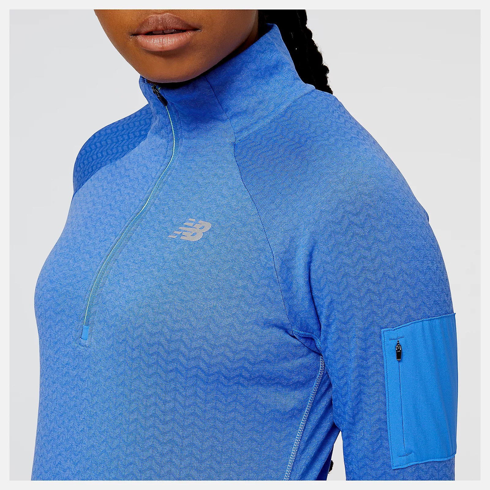 New Balance Heat Grid Half Zip Women s Bright Lapis Heather