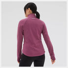 Men's New Balance Heat Grid Half-Zip. Dark Pink. Rear view.