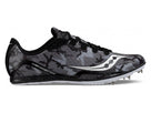 Unisex Saucony Vendetta 1. Black/Grey Camo upper. Lateral view.