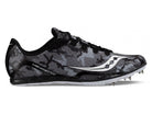 Unisex Saucony Vendetta 1. Black/Grey Camo upper. Lateral view.