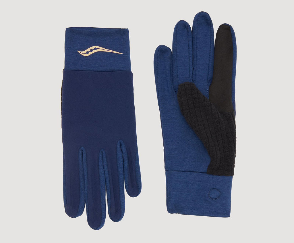Unisex Saucony Bluster Gloves. Blue.
