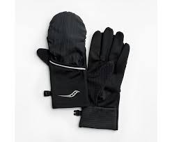 Unisex Saucony Fortify Gloves. Black.