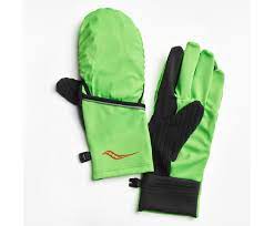 Unisex Saucony Fortify Gloves. Neon.