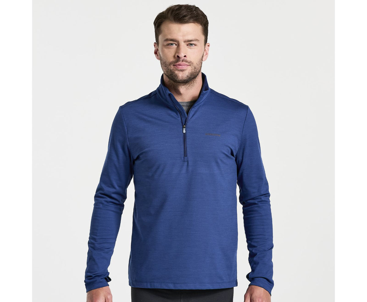Saucony Solstice 1/4-Zip Men's Sodalite Heather