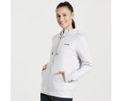 Women's Saucony Solstice Zip Hoodie. White. Front view.