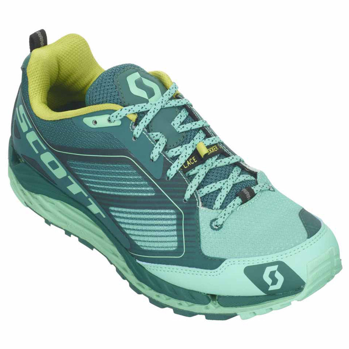 Scott T2 Kinabalu 3.0 women's trail running shoe in Green/Blue