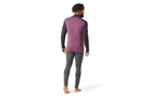 Mens Smartwool Thermal Merino Base Layer Quarter Zip | Purple and Black | Rear View 