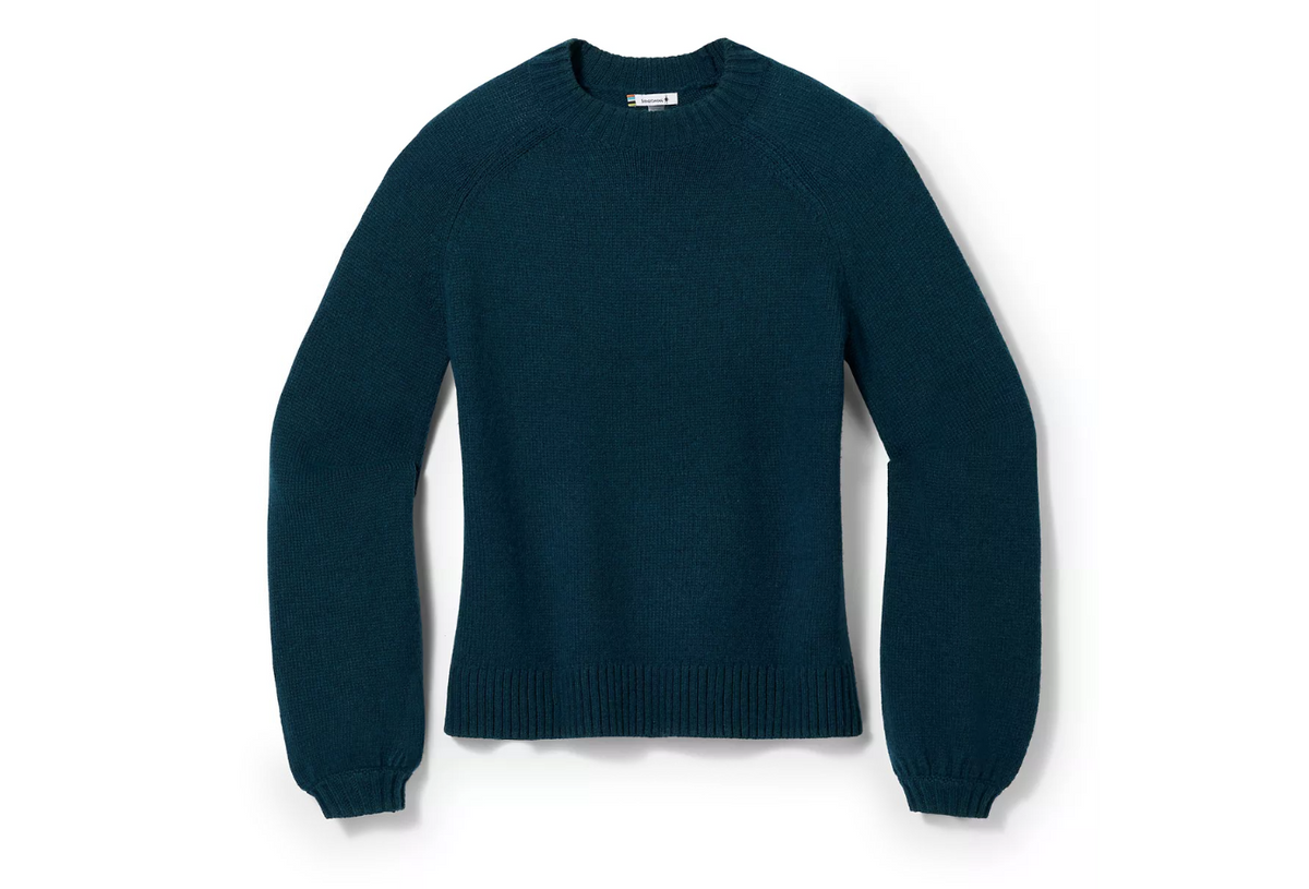 Women's Smartwool Cozy Lodge Pullover Sweater | Blue | Front View