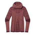 Women's Smartwool Intraknit Max Merino Base Layer Hoodie | Dark Red | Front View