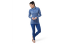 Women's Smartwool Intraknit Max Merino Base Layer Hoodie | Blue | Front View