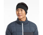 Unisex Saucony Solstice Headband. Black. Front View.