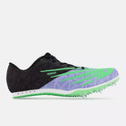 Women's New Balance MD 500 v8. Purple/Black upper. Lateral view.